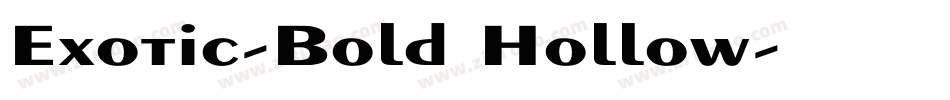 Exotic-Bold Hollow字体转换